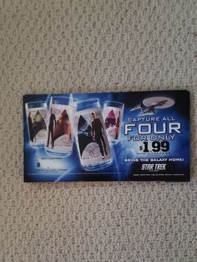 Star Trek Collectible Glasses Promotional Poster - Blue